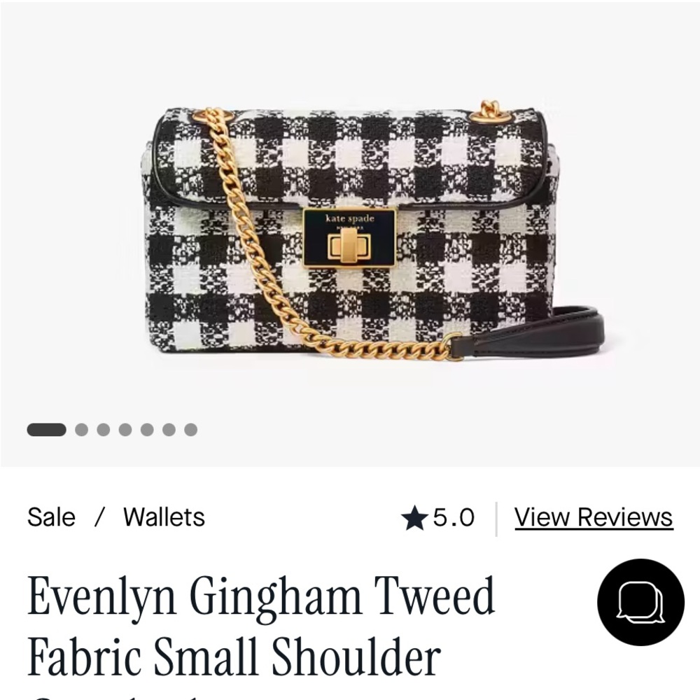 NWt Kate Spade  Woven Houndstooth  Purse Handbag